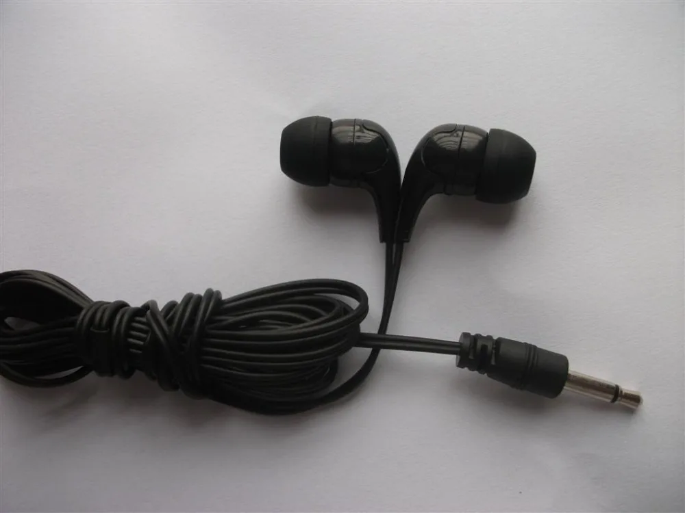 

Linhuipad Cheapest mono earphone disposable earbud with 1.8 meter cord 2pcs/ lot free shipping by post
