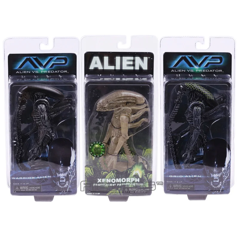 Инопланетянин NECA против Хищника AVP серии сетка инопланетянин Xenomorph полупрозрачный прототип костюма воин инопланетянин фигурка модель игрушки 18 см