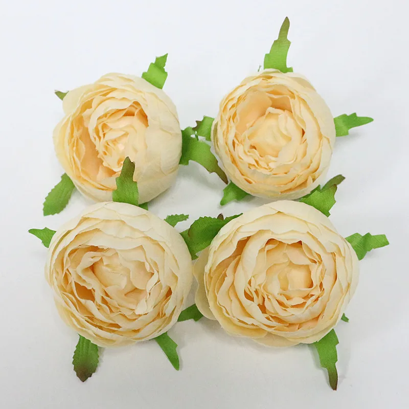Flone 7cm High Quality Artificial Peony Flower Heads DIY Silk Flower Head Fake Flowers Wedding Home Party Decor Art Flores (10)