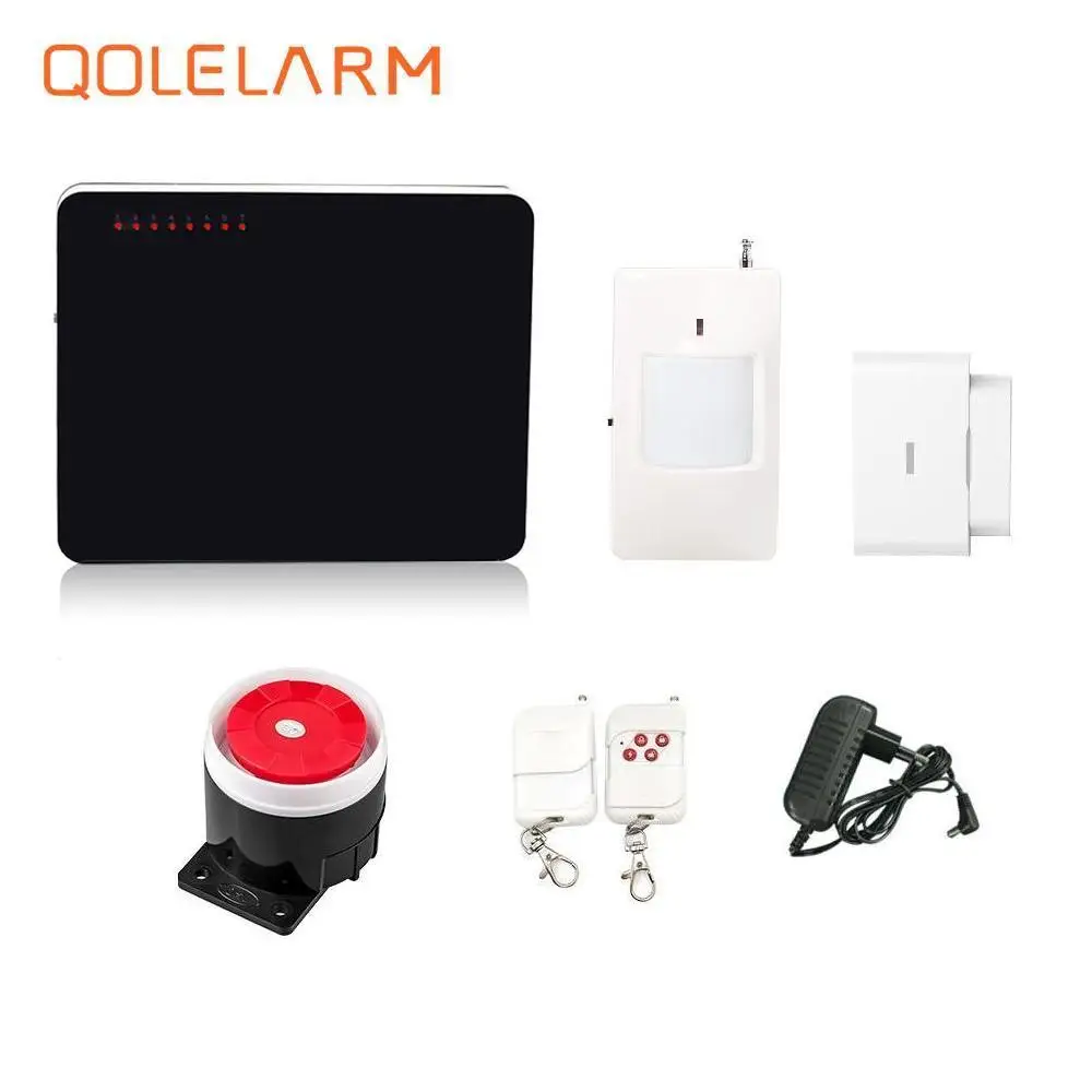 

433 mhz smart home security alarm gsm alarm system security sms with anti-pet PIR motion sensor water leakage sensor