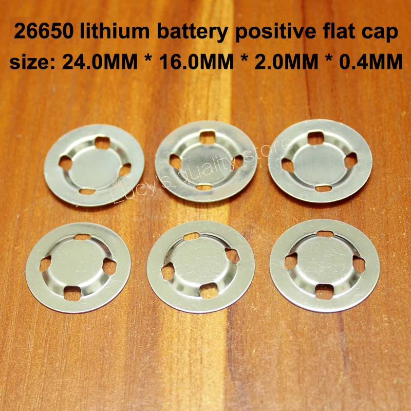 

50pcs/lot 26650 Lithium Battery Positive And Negative Spot Welding Cap Stainless Steel Flat Fittings