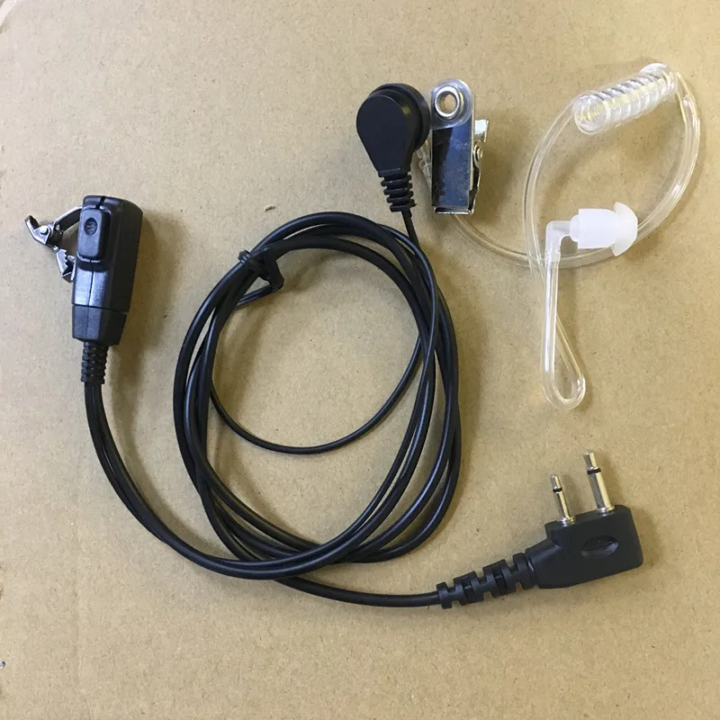 2X clear Air tube acoustic headphone 2pins collar PTT for ICOM IC-V8 V82 V80 F3003 F4001 F3G F4G F11 F26 etc walkie talkie | Мобильные