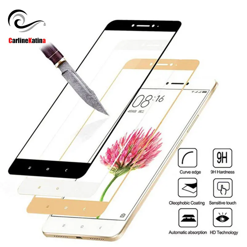 Полное покрытие из закаленного стекла для Xiaomi Redmi 4X 5 Note 4 5A 4A plus Защитная пленка
