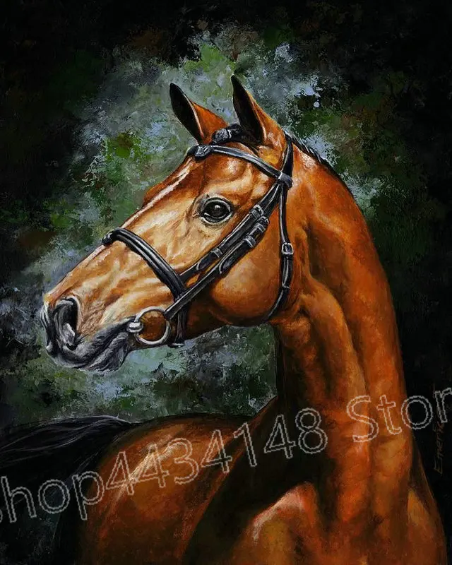 Artback Алмазная Картина лошадь 5D алмазная вышивка, животные, полностью квадратные и круглые стразы, украшение