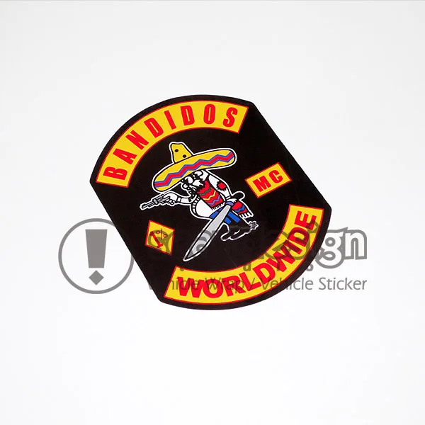Hot sale Bandido Sticker Helmet Motorcycle Auto Decal Waterproof 19in