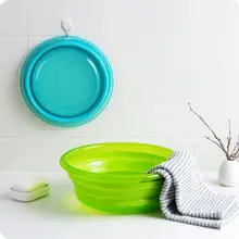 Открытый складной кемпинг умывальник путешествия портативный компрессионный Умывальник Ванная комната утолщение пластиковая силиконовая чаша