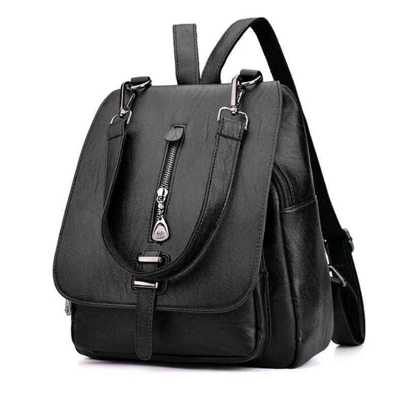 Women Vintage Leather Backpack Cheap Teenage Backpacks For Girls Casual