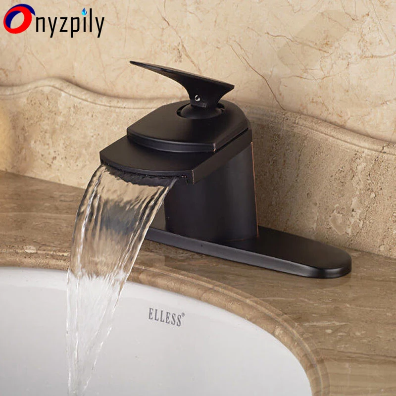 

FaucetBathroom Single Handle Hole Sink Basin Mixer Tap With Cover Plate Set 10