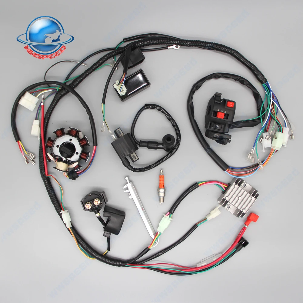 Annpee полный комплект жгутов провода жгута электрика обмотки статора CDI для ATV QUAD 4 четыре транспортных средств 150CC 200CC 250CC картинг