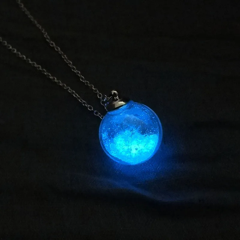 Xileg 1 pc Creative Luminous Crystal Ball Glow in The Dark Charming Necklace Fine Jewelry Xileg 1 pc Creative Luminous Crystal Ball Glow in The Dark Charming Necklace Fine Jewelry