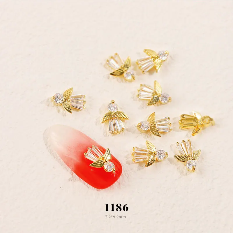 Стразы для дизайна ногтей, высококачественные металлические ювелирные изделия, позолоченные гальванические яркие циркониевые цепочки с орнаментом для украшения ногтей MZ121 - Цвет: 1186
