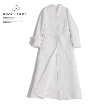 

Clearance ! Women's Autumn and Winter Pajamas Female Three-layer Cotton-padded Long Nightgown Princess Home Clothing Robes