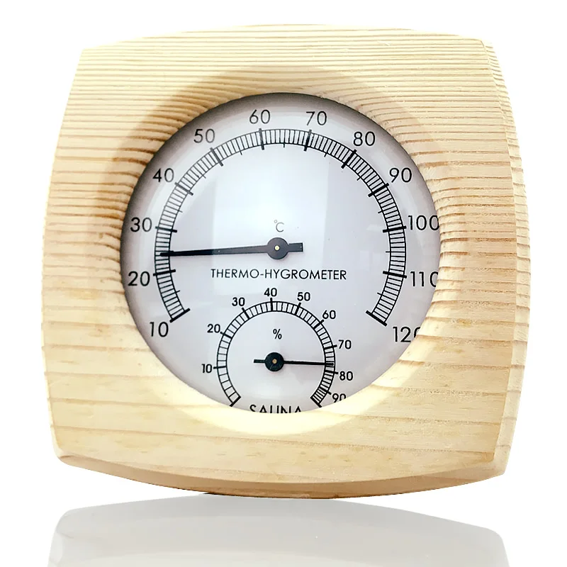 

Single Wood Thermometer Temperature Instruments Humidity Room Thermostat Sauna Accessory Wooden Hygrothermograph Hygrometer