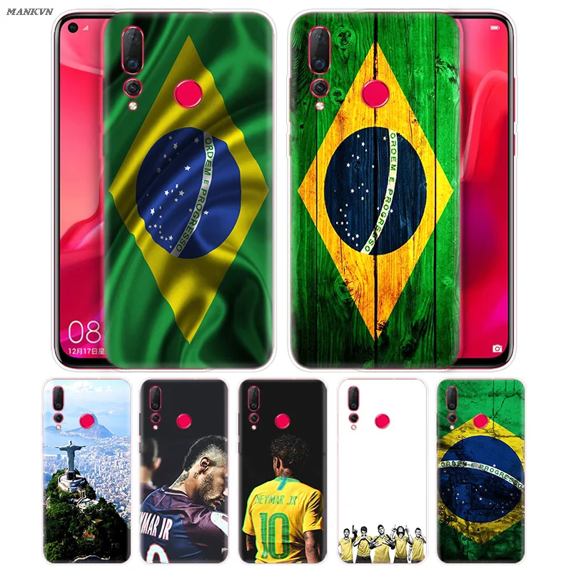 

Case for Huawei Mate 20 Honor 9 10 8X 8C Nova 3i 4 Lite Pro P Smart Y6 Y9 Prime 2018 Brazil Brazilian National Flags Cover Case