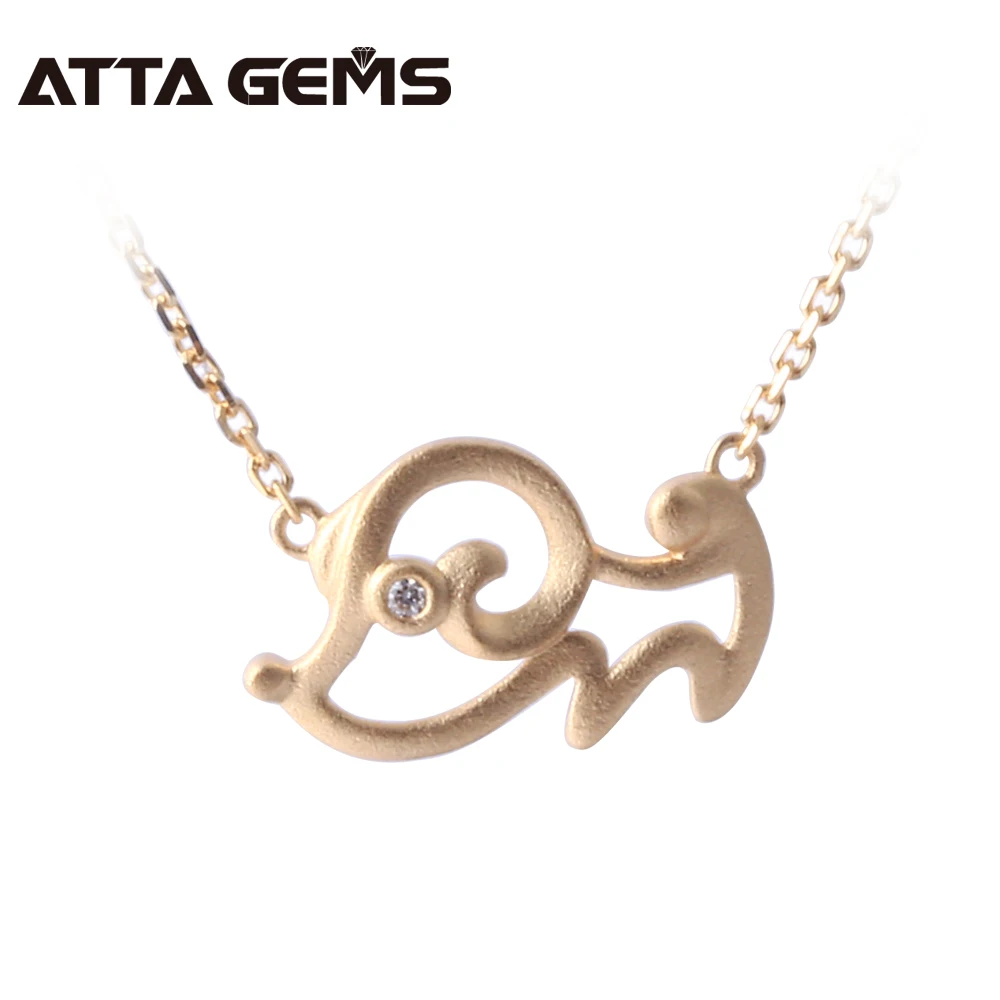 

Natural Diamond 18k Yellow Gold Pendant Dog Animal Design Jewelry For Women Wedding And Engagement Gold Pendant Brand Jewelry