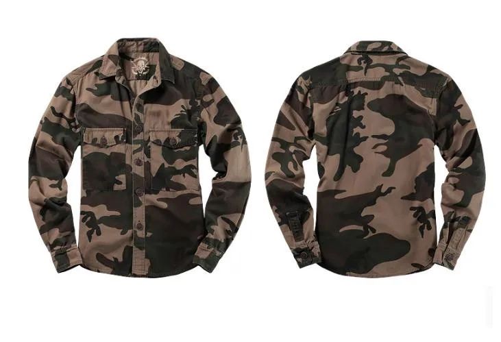 Горные камуфляжные рубашки, Мужская Военная рубашка, куртки с длинным рукавом, камуфляжная форма, мужские топы, мужская одежда