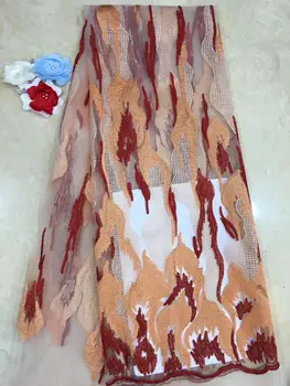 

African net lace fabric 2019 embroidery Nigerian wedding lace fabric high quality French tulle lace fabric FJ3296