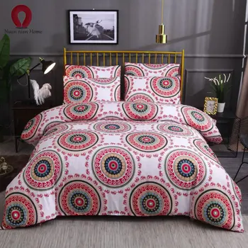 

Circle bedding export 3 sets boho style duvet with pillowcase color printed Indian elephant free shopping