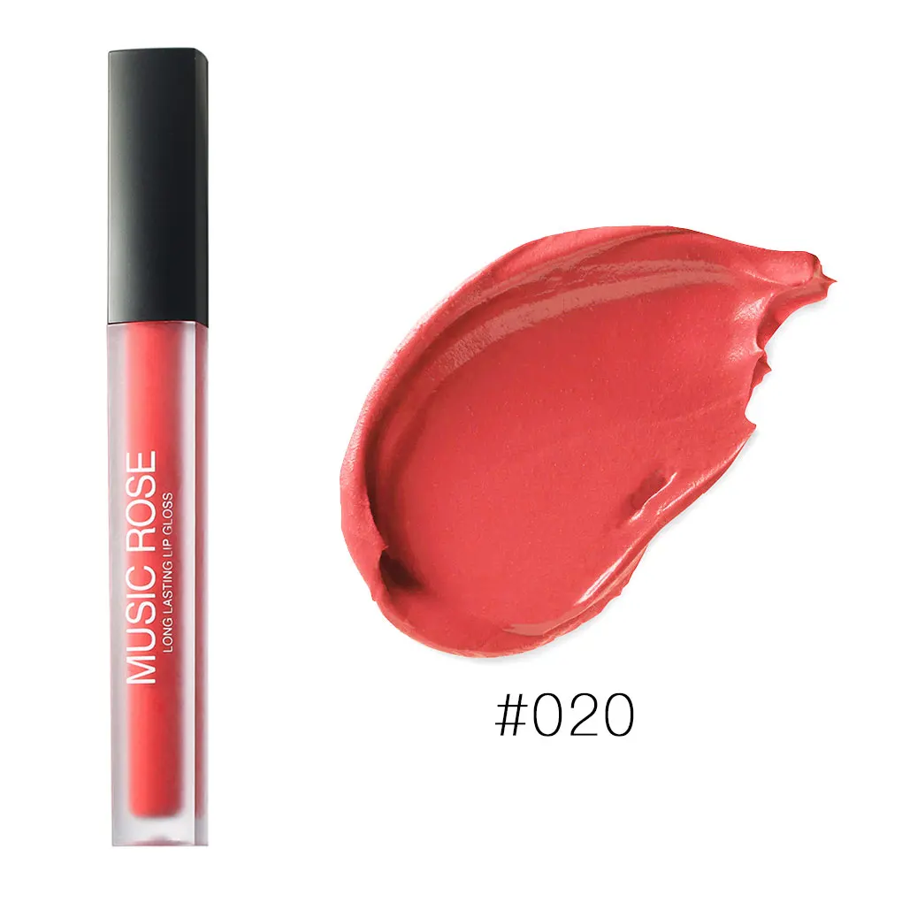 NO.20 Музыка ROSEMatte стойкий бархатный блеск для губ антипригарная чашка Макияж Губная помада Увлажняющий водонепроницаемый блеск для губ - Цвет: NO.20