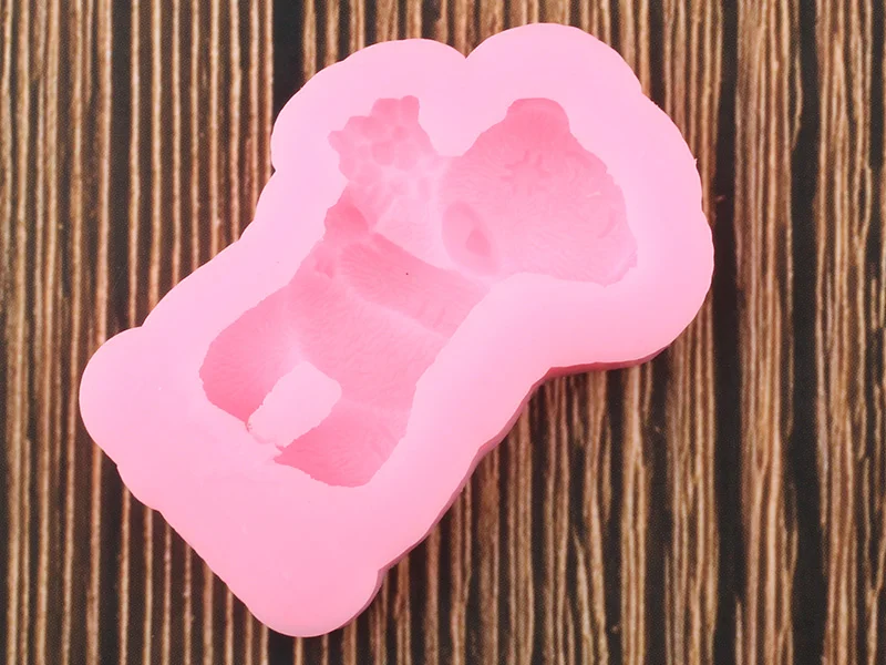 3D силиконовая форма «Медведь» DIY Детский день рождения инструменты для украшения торта для вечеринки кекс Топпер помадка выпечки шоколадные конфеты формы