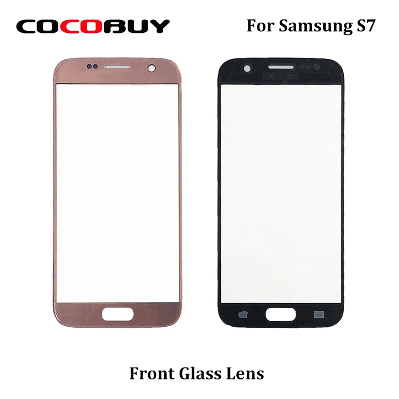 

10 PCS/Bag High Quality Ori Front Glass Lens For Samsung Galaxy S7 G930 5.1" -Black White Gold Sliver Pink Rose Gold AAA+