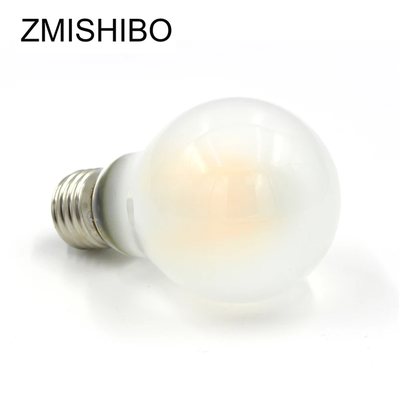 Матовая Светодиодная лампа ZMISHIBO 110 240 в E27 A60 со стеклянной крышкой 4/3000 светодиодов