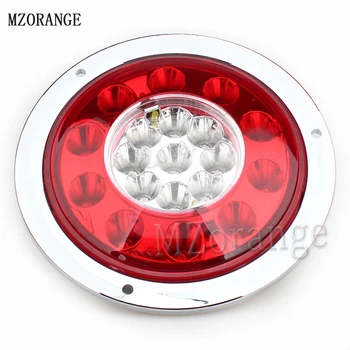 

Car Trailer Taillights Waterproof Truck 19 LED Round Tail Brake Light Turn Signal Stop Light Side Lamp RED AMBER 12v 24v warning