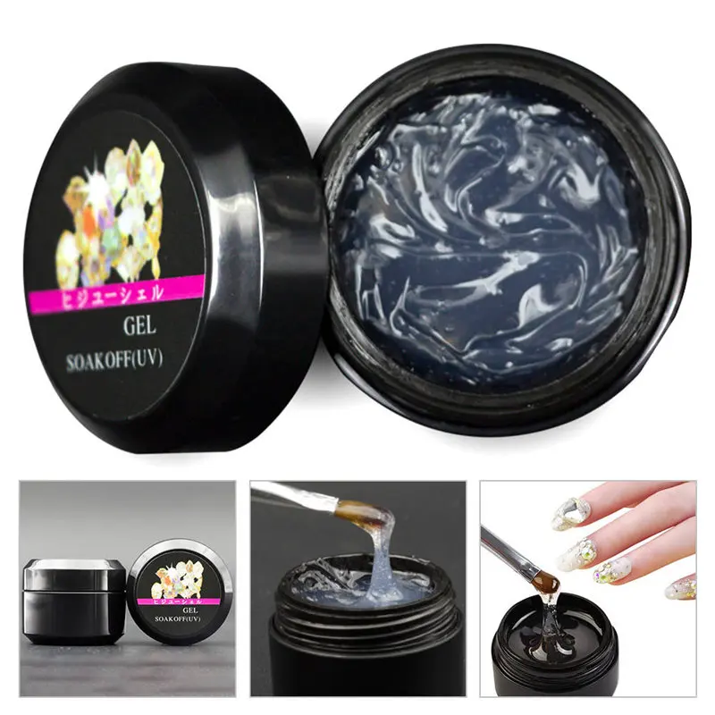 1pc UV Gel Nail Polish Glue Crystal Adhesives Transparent Clear Gel