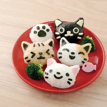 

3PCS/set DIY Cute Cat Sushi Rice Mold Mould Bento Maker Sandwich Cutter Rice Ball Mold Decoration Kitchen Tools DA
