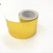 МФЭ золотую Термальность лента забора воздуха тепла изоляционный экран Обёрточная бумага отражающая теплопроводная барьер самоклеющиеся двигателя 2 дюйма