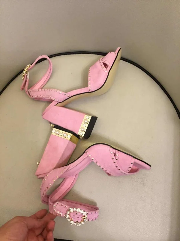 6cm Tacón 10cm Correa 10cm Fiesta De 6cm Cristal Abalorios Cm Verano green Tobillo Sandalias Zapatos Gladiador 6 red 2019 Mujer green Grueso Mujeres 10 Red xPRRnfwBU