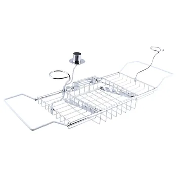 

Luxury Bathroom Bathtub Tray Bathtub Shelf Bridge Tub Caddy Tray Rack Wine Glass Book Holder Bathroom Storage Rack Shelves
