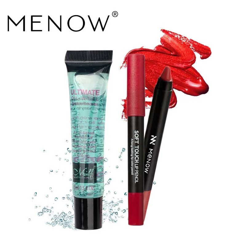 Menow бренд Make Up Set 16 Цвета секс матовая Губная помада подарок точилка и 15 мл Помада