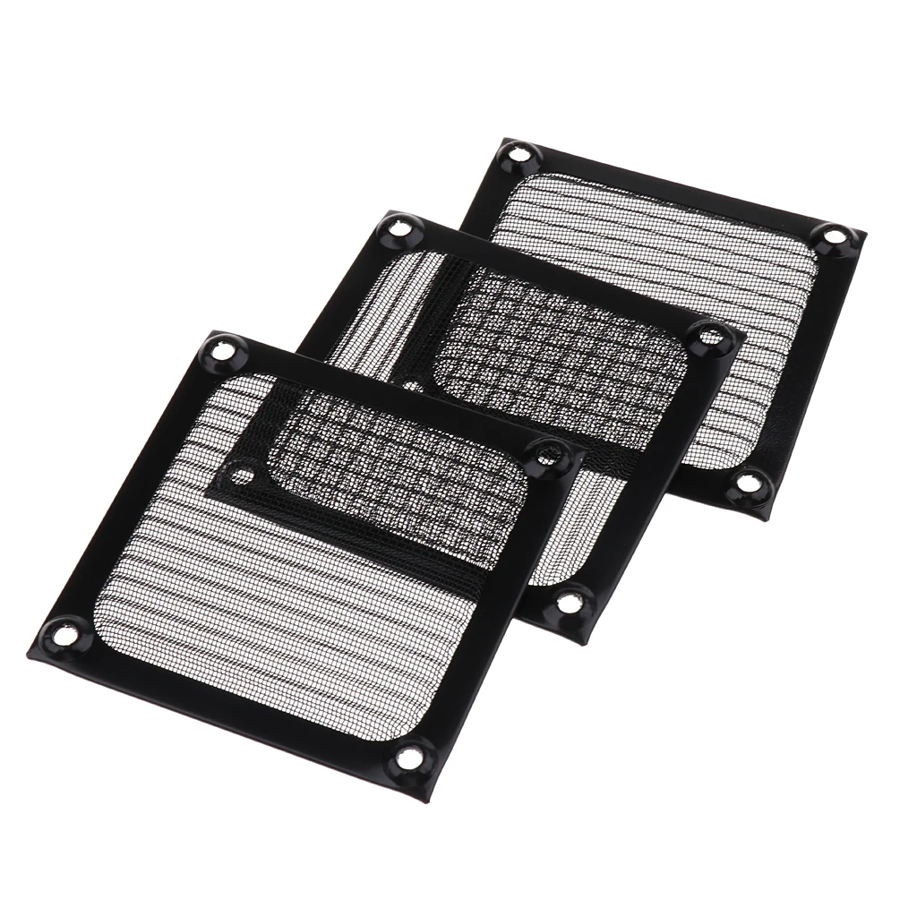 3pcs 80mm Dustproof Case Fan Dust Filter Guard Grill Protector Cover for PC
