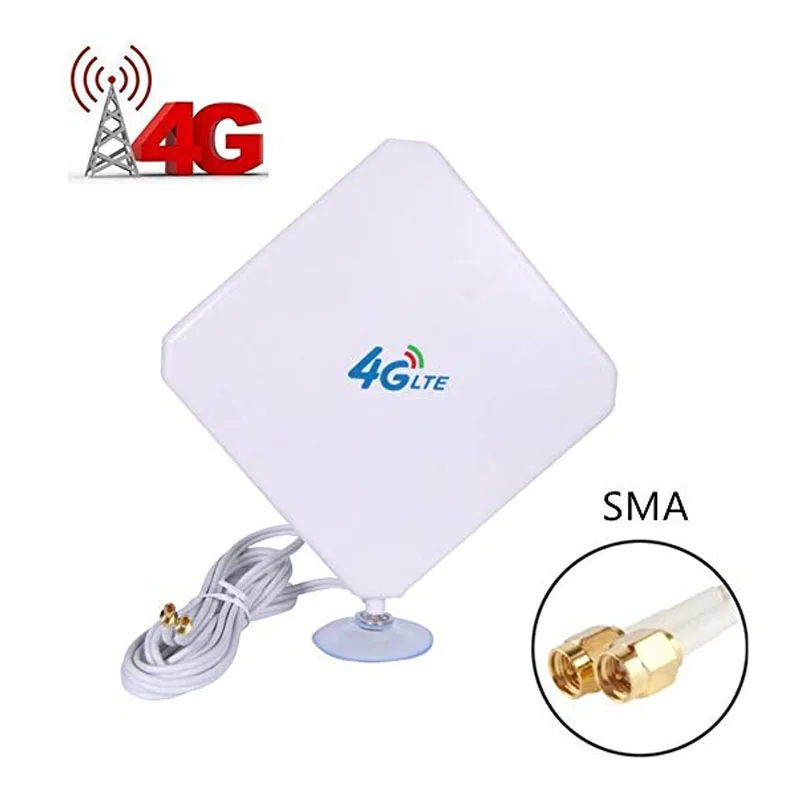 

4G LTE Antenna 35dBi SMA Connector Long Range Network with Suction Cup for 4G Modem/Router/Hotspot with SMA Male C 4G Antenna