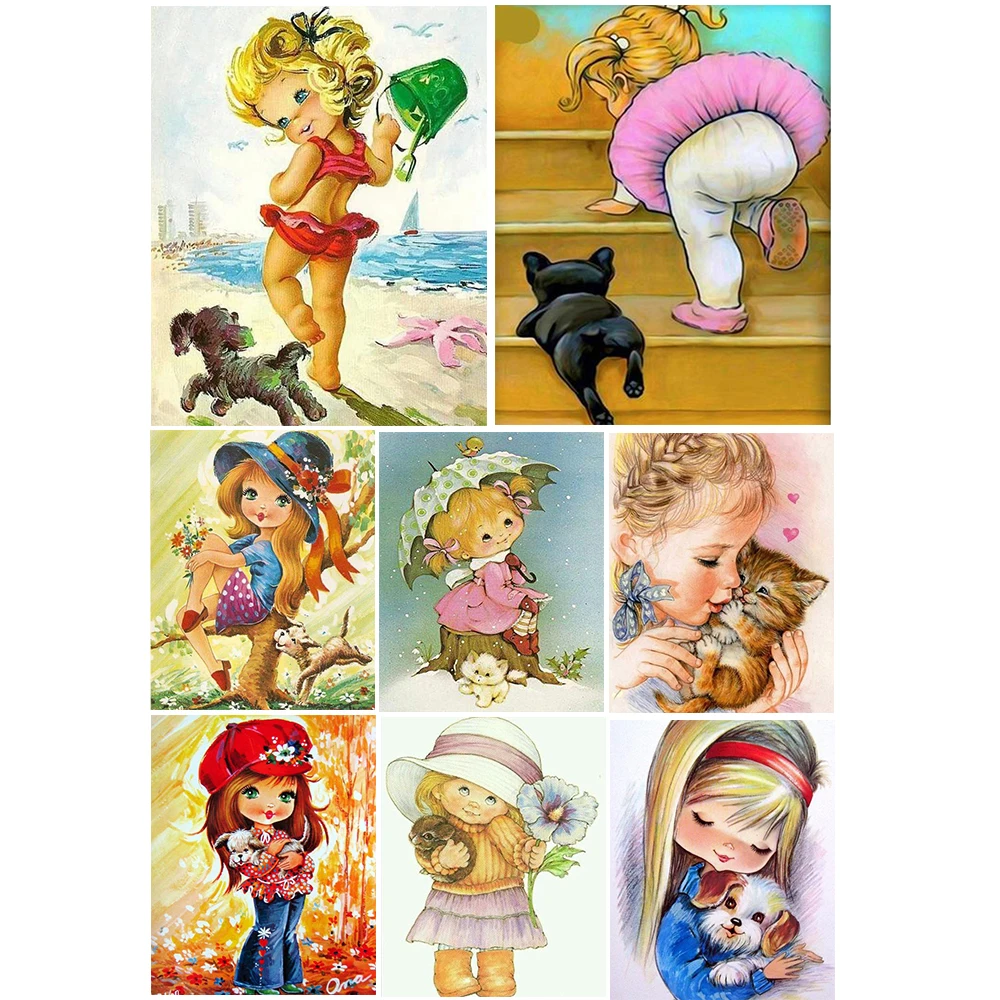 

diamond painting full square girl diamond embroidery sale pictures of rhinestones diamond mosaic for kids new arrivals picture