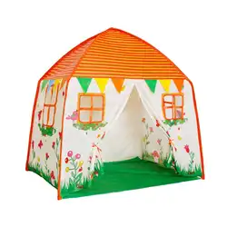 Большой детский игровой домик-Крытый питомник полиэстер Игровая палатка кровать дом, прочная рама и беспорядок окна, легко поставить и