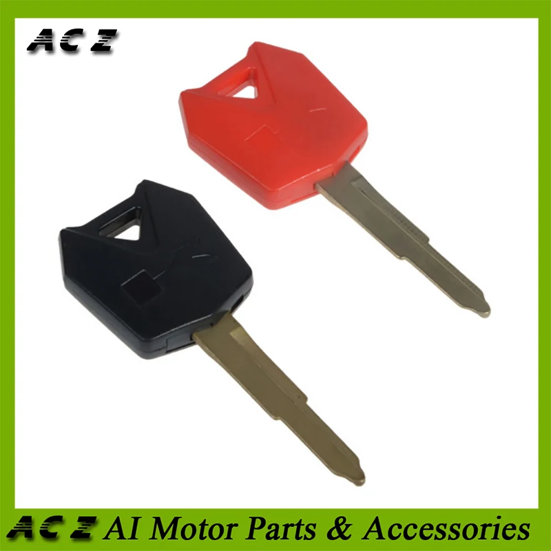 

ACZ Motorcycle Black/Red Blank Key Uncut Blade For Kawasaki ZX7R ZX750P ZX9R ZX900 F C B Versys 650 KLR650 C A W650 Z750 Z1000