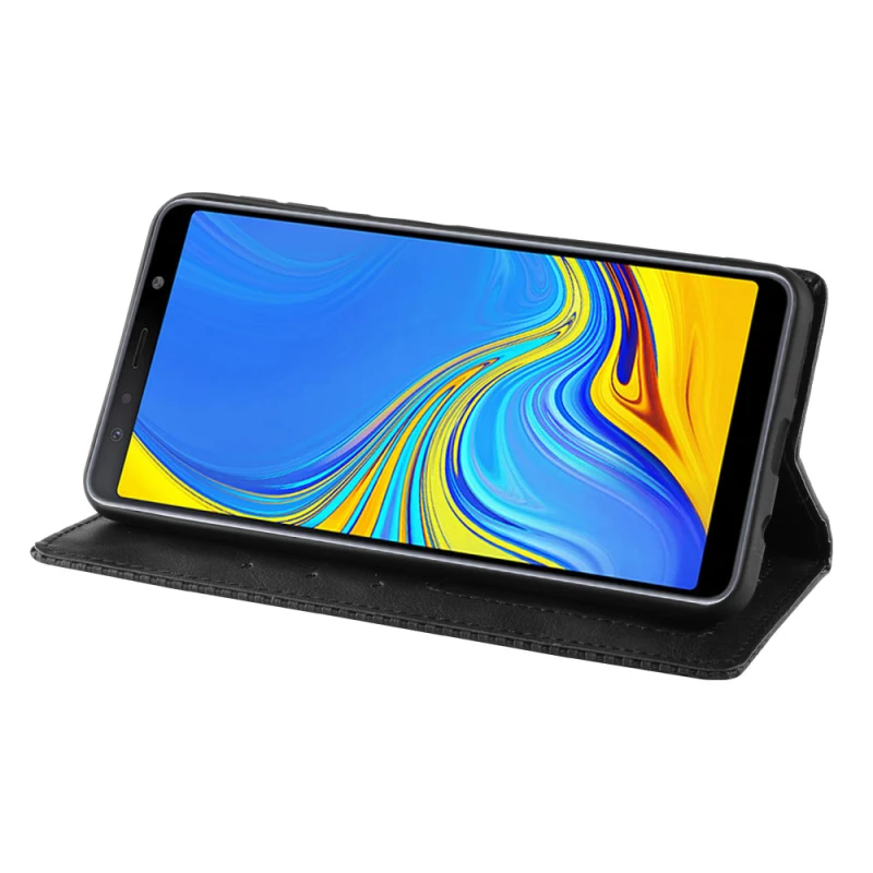 Samsung Galaxy A7 2018 A750 Retro leather flip case_5