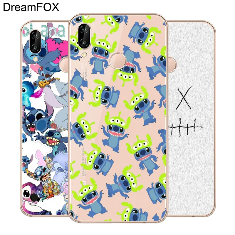 DREAMFOX M355 Ститч Мягкий ТПУ силиконовый чехол для huawei Honor 6A 6C 7X9 10 P20 P30 Lite Pro P Smart 2019 |