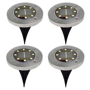 

High Quality 100% Brand New 4Pcs 8LED Solar Power Buried Light Under Ground Lamp Outdoor Path Garden Decking Drop Shipping