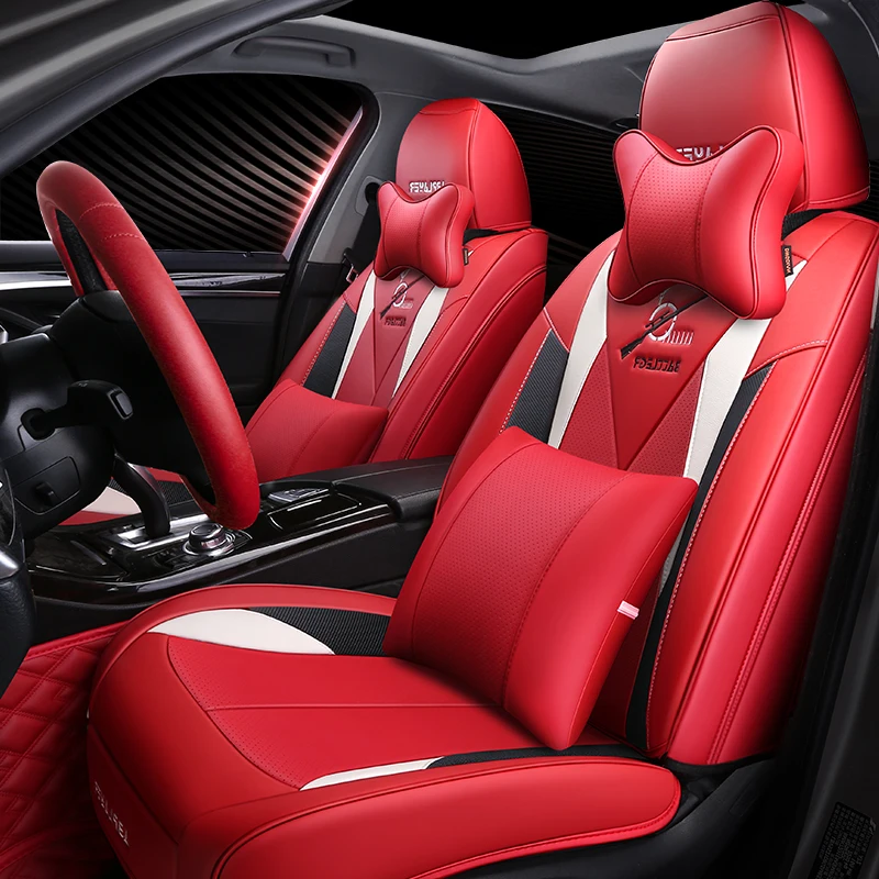 For Volvo C30 S40 S60L V40 V60 XC60 XC90 Car Seat Cover Back Cover Adjustable Cushions Senior Leather Car Seat Protector