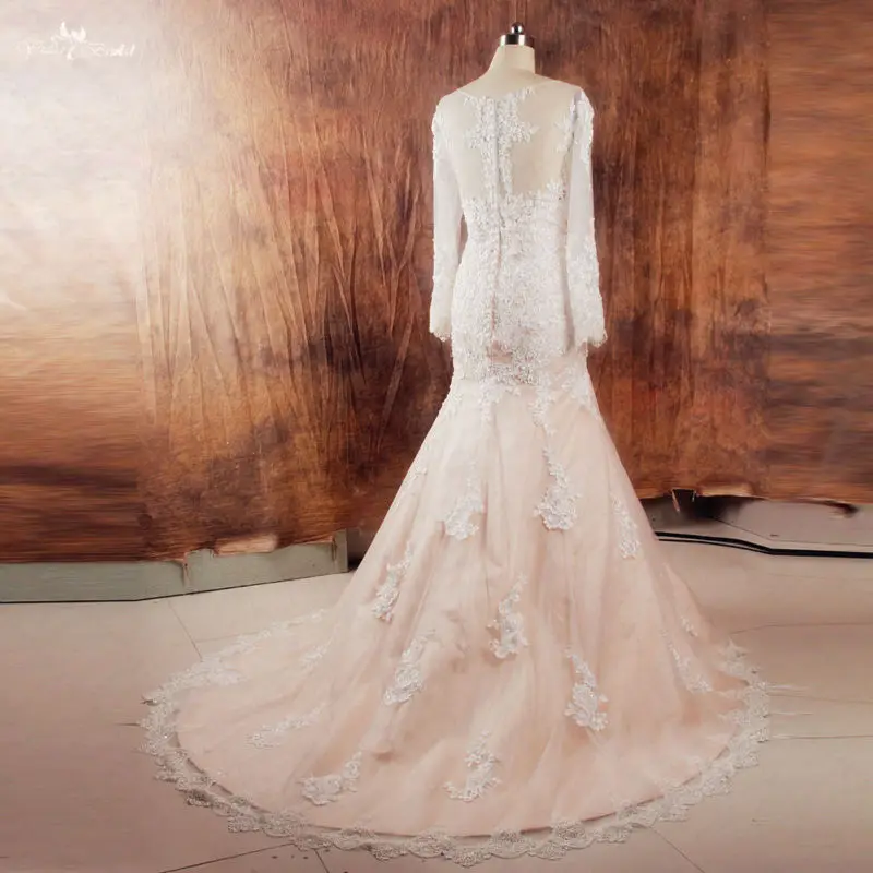 Rsw968 с длинным рукавом Русалка свадебное платье Vestido De Noiva de Renda 2016