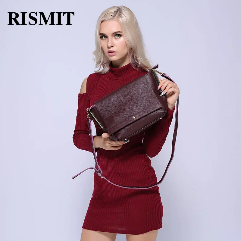 RISMIT женские сумки мессенджеры из спилка кожаная сумка дизайнерские с