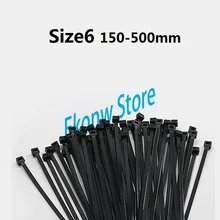 High quality Size6 150 500mm black color font b Factory b font Standard Self locking Plastic