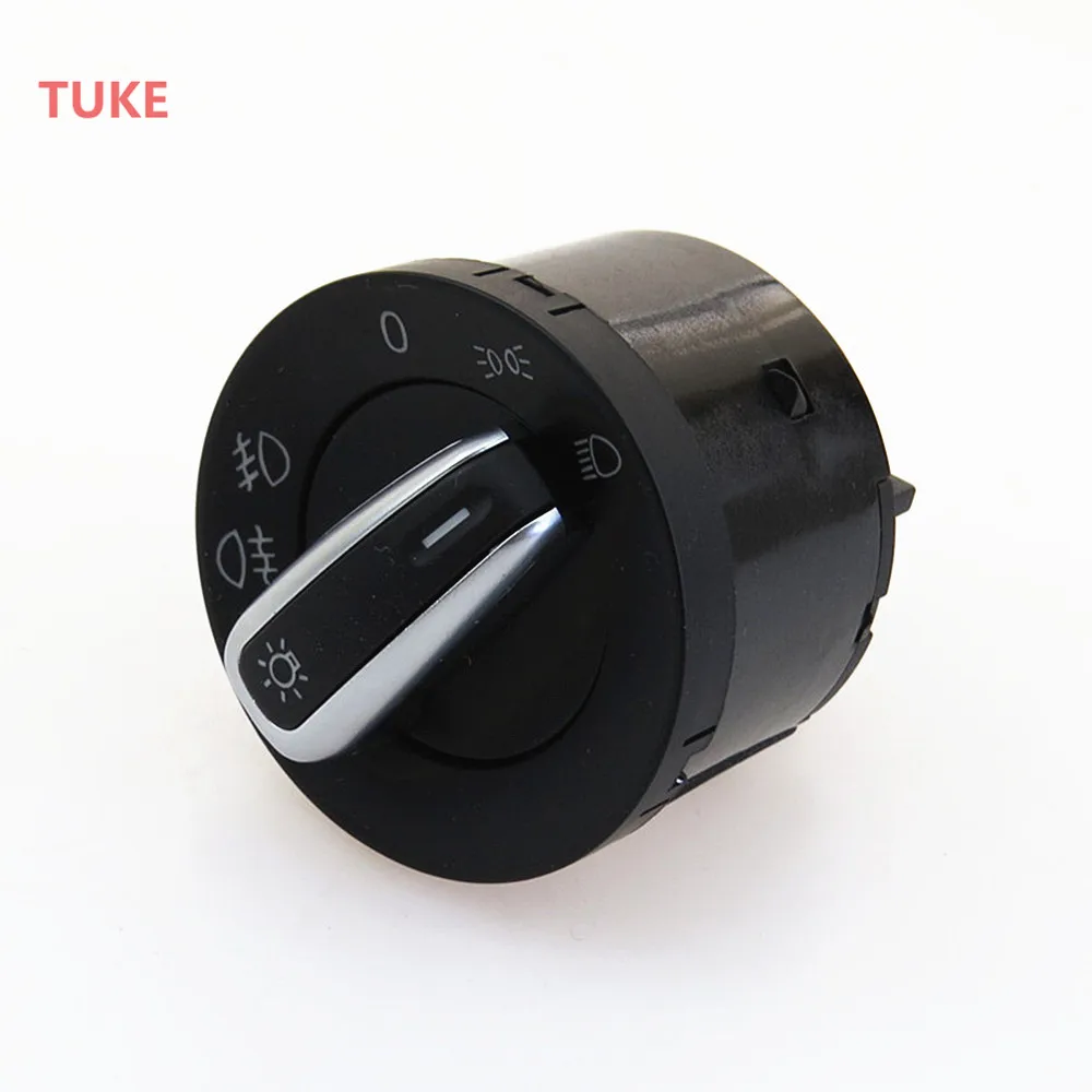 TUKE Chrome Headlight Fog lights Switch For VW GOLF GTI MK5 MK6 JETTA 5
