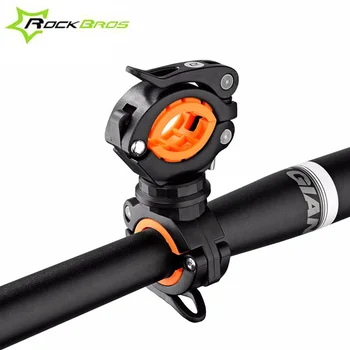 

ROCKBROS Bicycle Front Light Clip Flashlight Holder Double Holder Lamp Pump Handlebar Bicycle Accessories 4 Colors RK0025