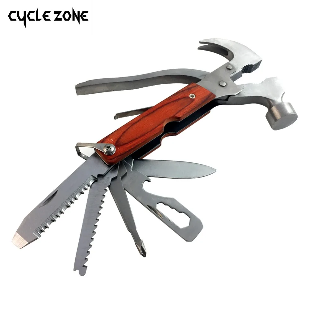 

15 in1 Multi-function Tool Stainless Steel Auto Emergency Kit Tool With Safety Hammer Ax Screwdriver Sawtooth Knife Opener Plier