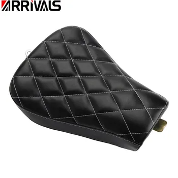 

Models New Black Motorcycle Front Driver Leather Pillow Solo Seat Cushion For Harley Sportster Forty Eight XL1200 883 72 48