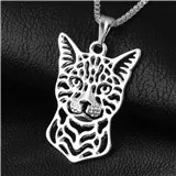 102-19x28mm,Bengal cat Pendant Necklace